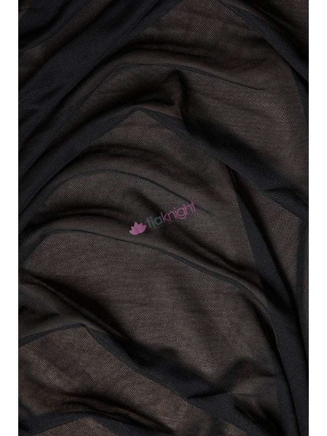 Clearance Polyester Mesh/Net Stretch Material- Black SQ1007 BK