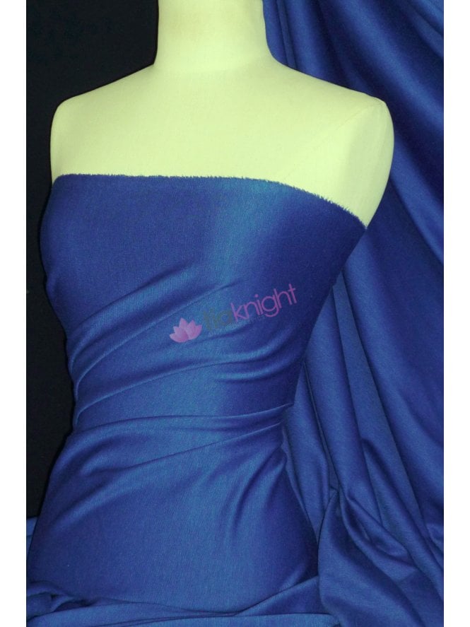 Clearance Ponte Double Knit Stretch Jersey Fabric- Royal Blue Q37 RBL