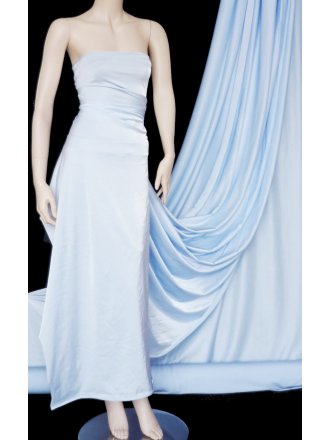 Clearance PQ Sheen Tactel 4 Way Stretch Lycra Jersey Fabric- Cinderella Blue Q1268 PQCBL