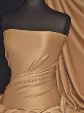 Clearance Scuba Stretch Poly Fabric- Camel Q792 CML