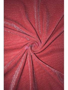 Clearance Shimmer 4 Way Stretch Light Weight Sheer Fabric- Rose Red SQ53 RSRD