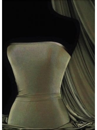 Clearance Silk Touch 4 Way Stretch Fabric- Moss Green (Q53) MOSS