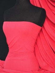 Clearance Tactel 4 Way Stretch Jersey Lycra Fabric- Brink Pink 36TK BRNK