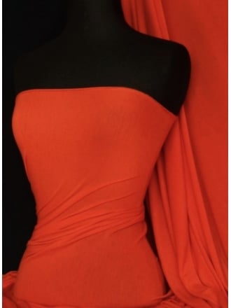 Clearance Viscose 4 Way Stretch Lycra Fabric- Orange Lava SQ130 ORLV