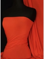 Clearance Viscose 4 Way Stretch Lycra Fabric- Orange Lava SQ130 ORLV