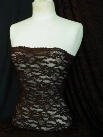 Corded Stretch Lace- Brown SQ18 BR