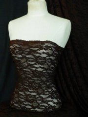 Corded Stretch Lace- Brown SQ18 BR