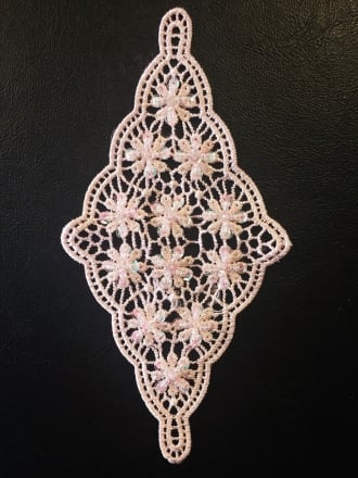 Cotton Crochet Diamond Embellishment- Dusk Pink EM358 DSPN