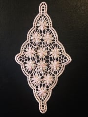 Cotton Crochet Diamond Embellishment- Dusk Pink EM358 DSPN