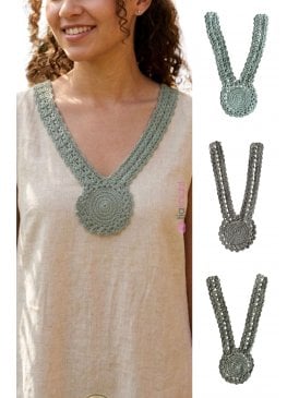 Cotton Crochet Neck Piece- EM355