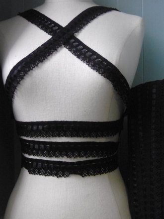 Cotton Crochet Trim- Black SY138 BK