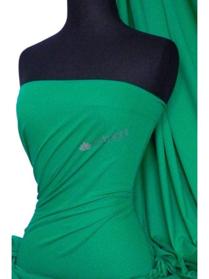 Cotton Lycra 74" Wide Jersey 4 Way Stretch Fabric- Emerald Green Q35AA EMR