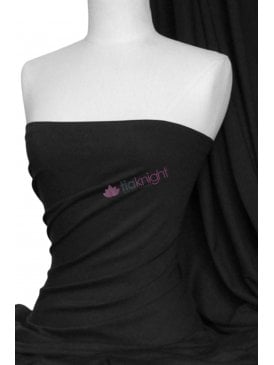 Cotton Lycra Jersey 4 Way Stretch Fabric - Black Q35 BK