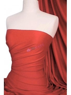 Cotton Lycra Jersey 4 Way Stretch Fabric- Bright Red Q35 BTRD