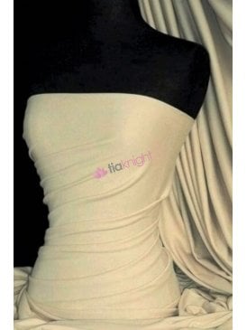 Cotton Lycra Jersey 4 Way Stretch Fabric- Cashew Q35 CSHW