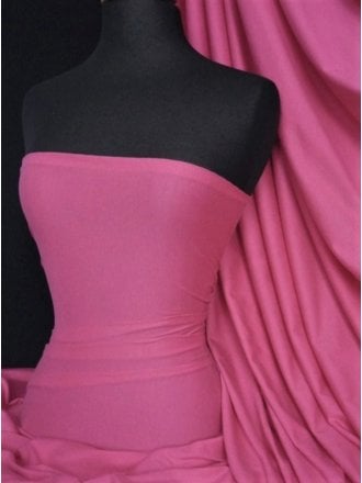 Cotton Lycra Jersey 4 Way Stretch Fabric- Cerise Pink Q35 CRS