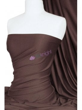 Cotton Lycra Jersey 4 Way Stretch Fabric- Chocolate Brown Q35 CHBR