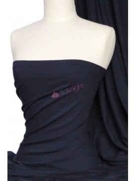 Cotton Lycra Jersey 4 Way Stretch Fabric- Dark Navy Q35 DKNY