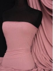 Cotton Lycra Jersey 4 Way Stretch Fabric - Dusky Pink Q35 DPN