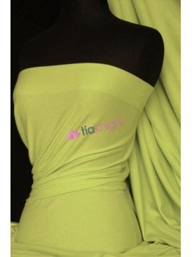 Cotton Lycra Jersey 4 Way Stretch Fabric- Flo Lime Q35 FLM
