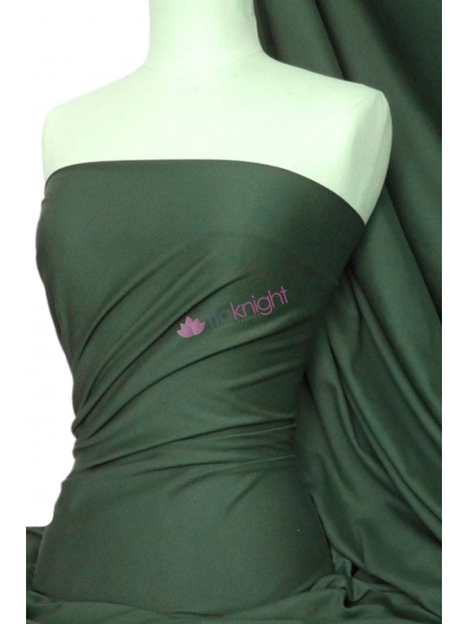 Cotton Lycra Jersey 4 Way Stretch Fabric - Forest Green Q35 FSTGR