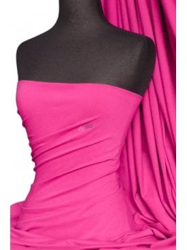 Cotton Lycra Jersey 4 Way Stretch Fabric- Fuchsia Pink Q35 FCH