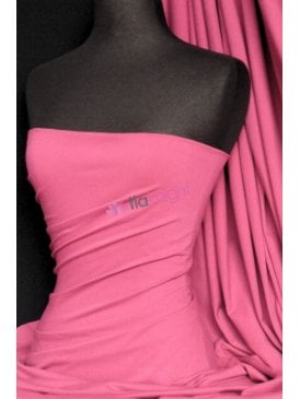 Cotton Lycra Jersey 4 Way Stretch Fabric- Light Cerise Q35 LCRS