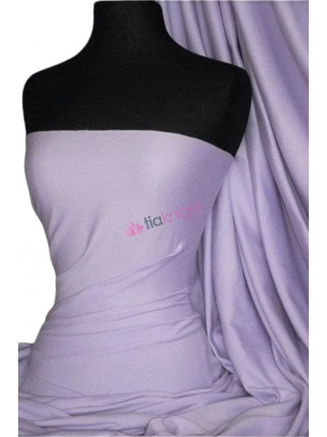 Cotton Lycra Jersey 4 Way Stretch Fabric- Light Lilac Q35 LTLIL