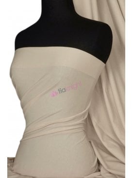 Cotton Lycra Jersey 4 Way Stretch Fabric- Light Stone Q35 LSTN