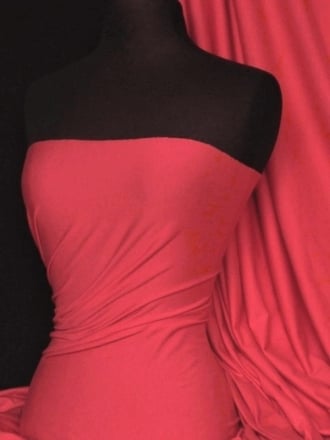 Cotton Lycra Jersey 4 Way Stretch Fabric - Lipstick Pink Q35 LPSPN