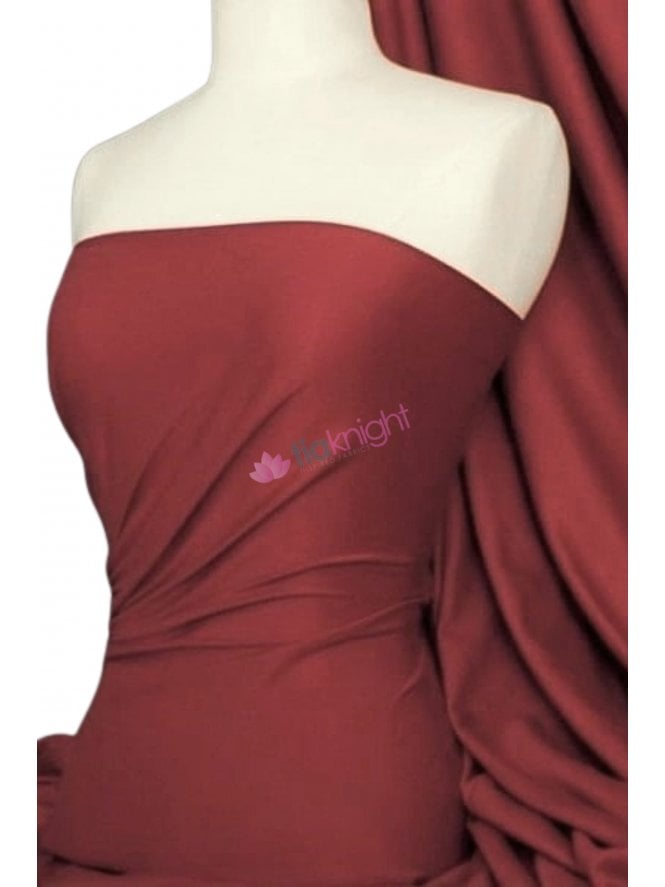 Cotton Lycra Jersey 4 Way Stretch Fabric- Maroon Q35 MRN