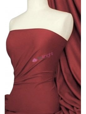 Cotton Lycra Jersey 4 Way Stretch Fabric- Maroon Q35 MRN