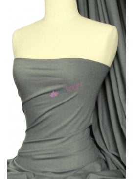 Cotton Lycra Jersey 4 Way Stretch Fabric- Mid Grey Q35 MDGR