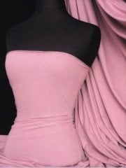 Cotton Lycra Jersey 4 Way Stretch Fabric- Rose Pink Q35 RSPN