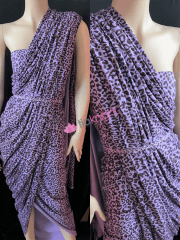 Cotton Lycra Jersey 4 Way Stretch Fabric- Safari Leopard SQ566