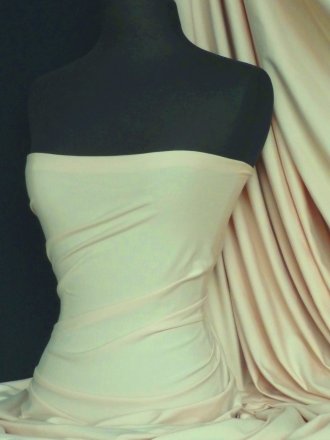 Cotton Lycra Jersey 4 Way Stretch Fabric - Stone Q35 STN