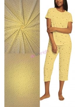 Cotton Lycra Jersey 4 Way Stretch Fabric- Subtle Foil Stars SQ528