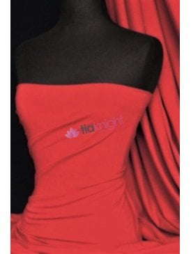 Cotton Lycra Jersey 4 Way Stretch Fabric- Tomato Red Q35 TMRD