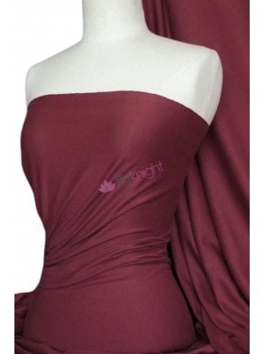 Cotton Lycra Jersey 4 Way Stretch Fabric- Wine Q35 WN