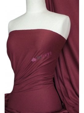 Cotton Lycra Jersey 4 Way Stretch Fabric- Wine Q35 WN