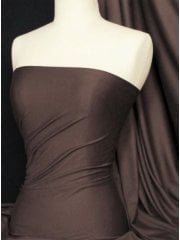 Cotton Lycra Jersey 4 Way Stretch Fabric - Wood Brown Q35 WDBR