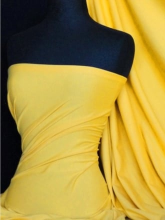 Cotton Lycra Jersey 4 Way Stretch Fabric - Yellow Q35 YL