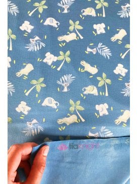 Cotton Lycra Jersey 4 Way Stretch Oeko-Tex 100 Fabric- Animal Wildlife SQ773