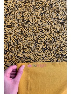 Cotton Lycra Jersey 4 Way Stretch Oeko-Tex 100 Fabric- Mini Tiger SQ766