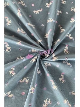Cotton Lycra Jersey 4 Way Stretch Oeko-Tex 100 Fabric- Ponies SQ768 AIRF