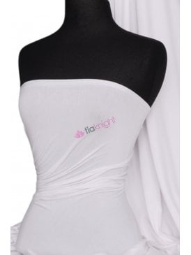  Cotton Lycra Jersey Light Weight Stretchy Fabric- White Q1140 WHT
