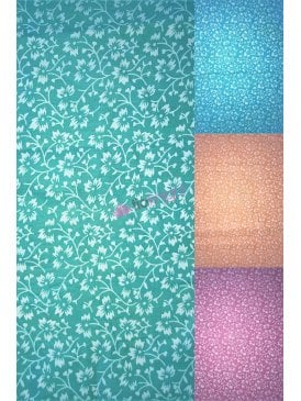 Cotton Poplin Non-Stretch Material- Botanical Florals Q1415