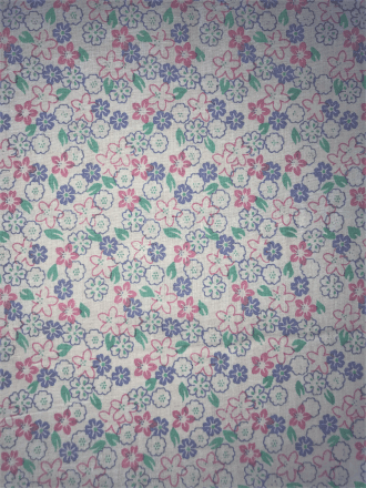 Cotton Poplin Non-Stretch Material- Honolulu Florals Pink/Lilac Q1416 PNMLT