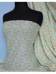 Cotton Poplin Non-Stretch Material- Yellow Ditsy Floral Q624 YL