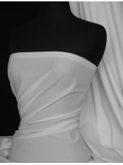 Cotton Poplin Shirt Fabric- White Q448 WHT